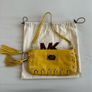 Michael Kors Leather Shoulder Bag with Tassels